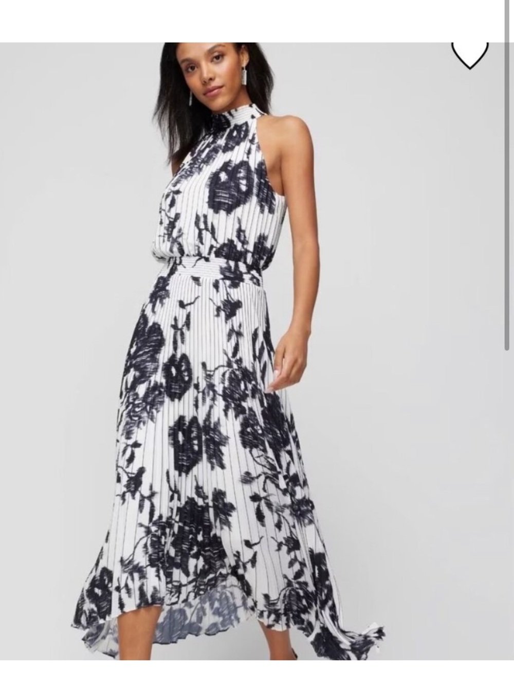 White House Black Market
Pleated Halter Midi Dress 
Size 10 nwot